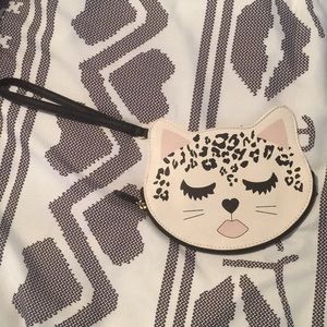 NWOT Betsey Johnson Leopard Cat Wristlet